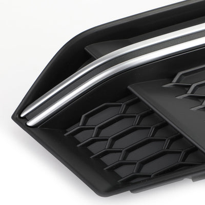 Cache Antibrouillard Chromé Audi S4 A4 S-Line B9 2016-2018 - installé sur véhicule - Becquet Voiture