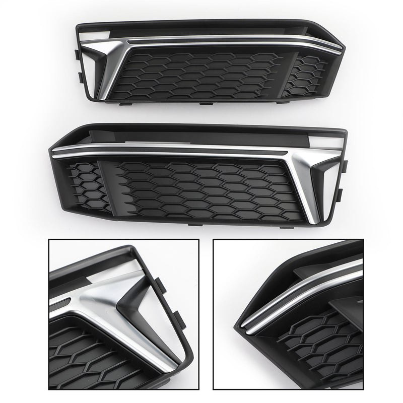 Cache Antibrouillard Chromé Audi S4 A4 S-Line B9 2016-2018 - vue arrière - Becquet Voiture