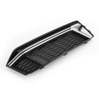 Cache Antibrouillard Chromé Audi S4 A4 S-Line B9 2016-2018 - vue de face - Becquet Voiture