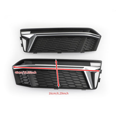 Cache Antibrouillard Chromé Audi S4 A4 S-Line B9 2016-2018 - vue de profil - Becquet Voiture