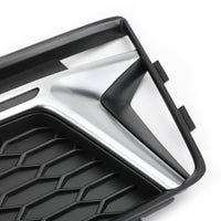 Cache Antibrouillard Chromé Audi S4 A4 S-Line B9 2016-2018 - vue de trois-quarts - Becquet Voiture
