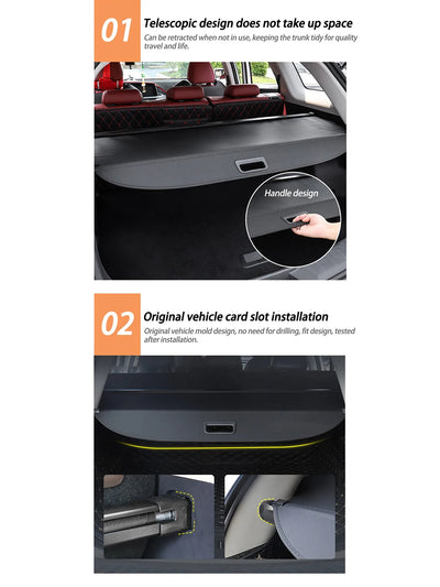 Cache-Bagages Rétractable Nissan Murano 2015-2024 - installé sur véhicule - Becquet Voiture