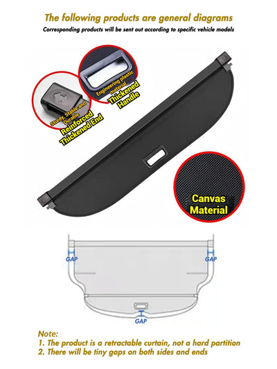 Cache-Bagages Rétractable Nissan Murano 2015-2024 - vue de profil - Becquet Voiture