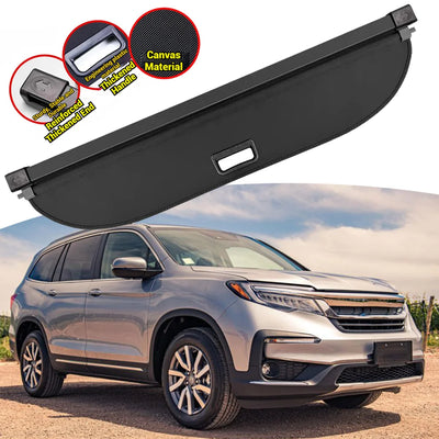 Cache-Bagages Rétractable Noir Honda Pilot 2016-2022 - vue de face - Becquet Voiture