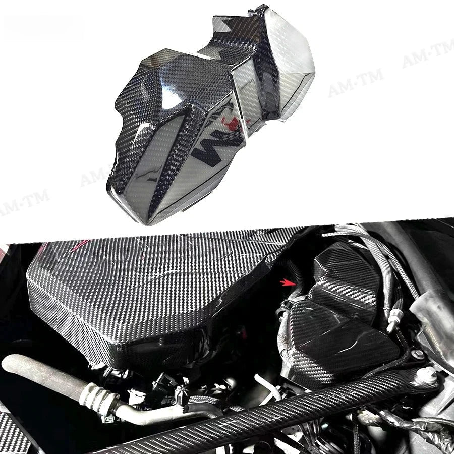 Cache Cosse de Batterie Carbone BMW G20 G22 2020-2024 - vue de face - Becquet Voiture