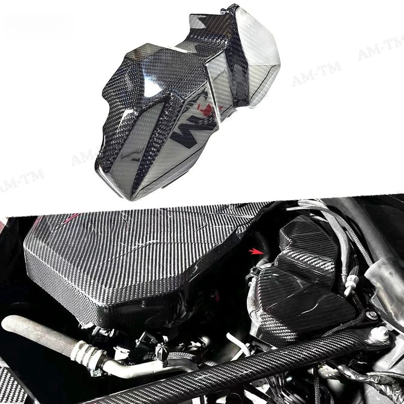 Cache Cosse de Batterie Carbone BMW G20 G22 2020-2024 - vue de face - Becquet Voiture