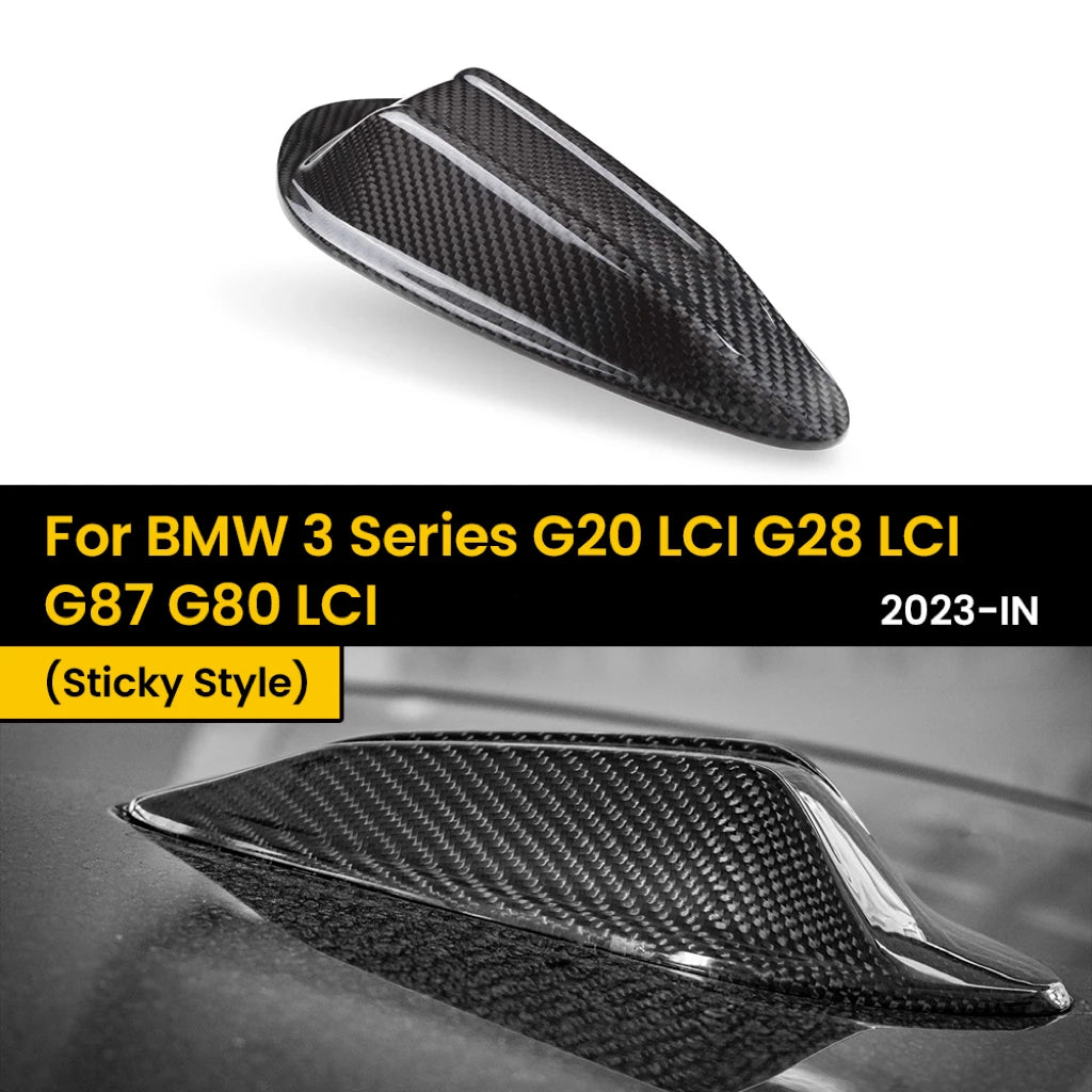 Cache d'Antenne Carbone BMW Série 3 G20 G80 G87 2023+ - vue de face - Becquet Voiture
