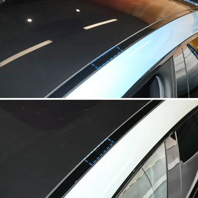 Cache de Barre de Toit Porsche Taycan 9J1 2019-2026 - installé sur véhicule - Becquet Voiture