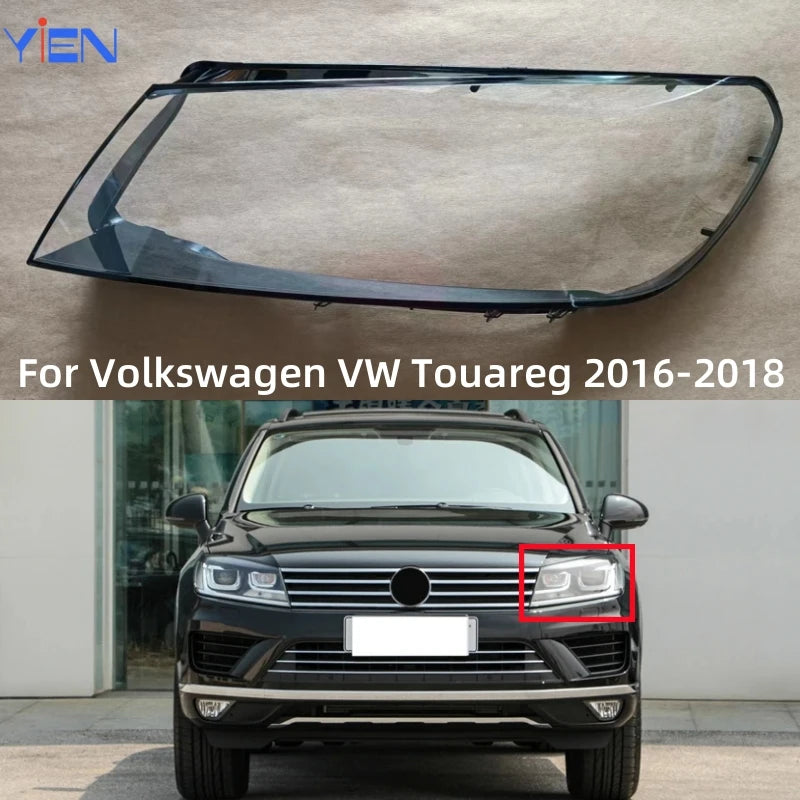 Cache de Phare Transparent Volkswagen Touareg 2016-2018 - vue de face - Becquet Voiture