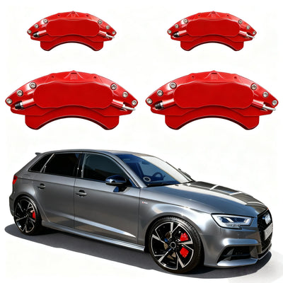 Cache Étrier de Frein Audi A3 A4 A5 Q5 (Jeu de 4) - vue de face - Becquet Voiture