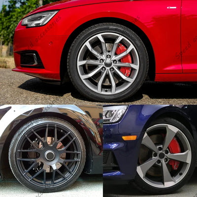 Cache Étrier de Frein Audi A3 A4 A5 Q5 (Jeu de 4) - vue de profil - Becquet Voiture