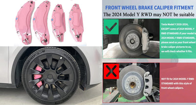 Cache Étrier de Frein Tesla Model Y 2020-2024 - vue de dessus - Becquet Voiture