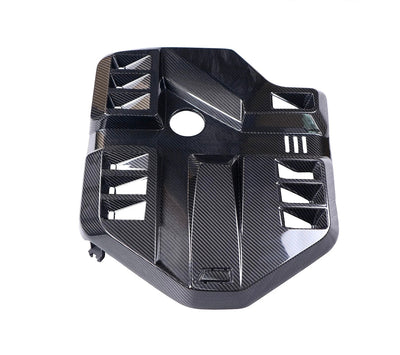 Cache Moteur OEM Fibre Carbone BMW G80 G82 - vue de face - Becquet Voiture