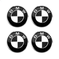 Cache Moyeu Jante BMW 56mm 68mm Noir - installé sur véhicule - Becquet Voiture