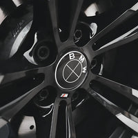 Cache Moyeu Jante BMW 56mm 68mm Noir - vue de profil - Becquet Voiture