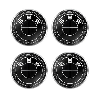 Cache Moyeu Jante BMW 56mm 68mm Noir - vue rapprochée - Becquet Voiture
