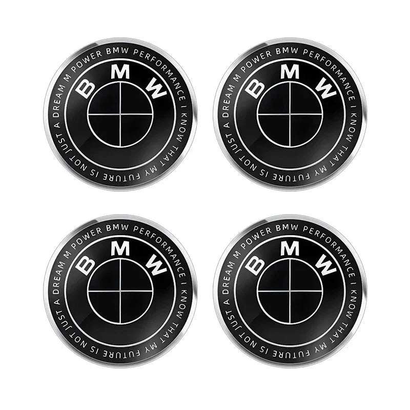 Cache Moyeu Jante BMW 56mm 68mm Noir - vue rapprochée - Becquet Voiture