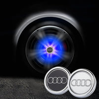 Cache Moyeu LED Audi Lumineux 60mm 69mm Kit 4 Pièces - vue de face - Becquet Voiture