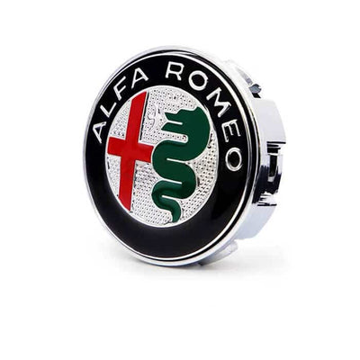 Cache Moyeu LED Flottant Alfa Romeo 60mm Kit 4 - vue de profil - Becquet Voiture