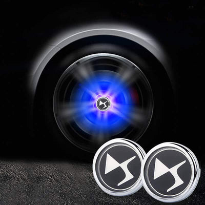 Cache Moyeu LED Flottant DS 60mm Lot 4 Étanche - vue de profil - Becquet Voiture