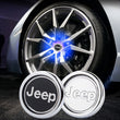 Cache Moyeu LED Flottant Jeep 63mm Kit 4 Lumineux