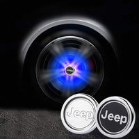 Cache Moyeu LED Flottant Jeep 63mm Kit 4 Lumineux - vue de profil - Becquet Voiture