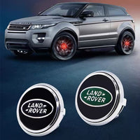 Cache Moyeu LED Flottant Land Rover 62mm Lumineux - vue de face - Becquet Voiture