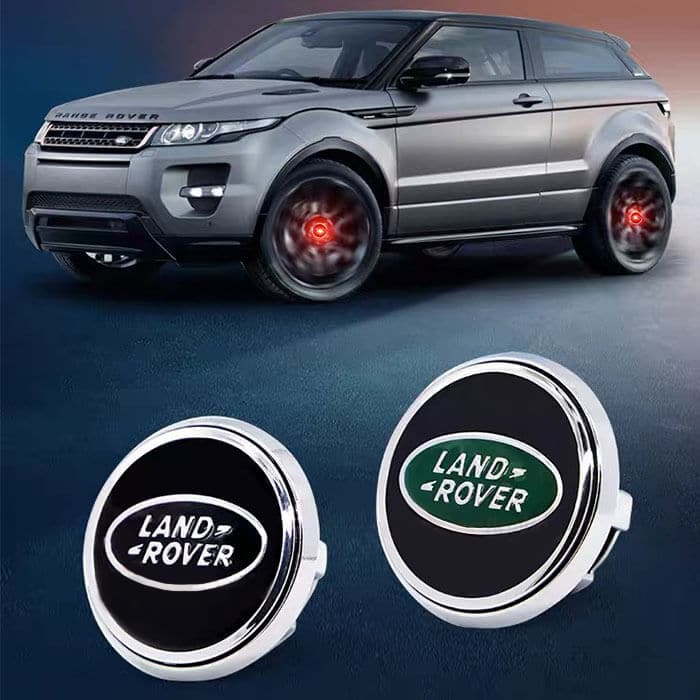 Cache Moyeu LED Flottant Land Rover 62mm - vue de face - Becquet Voiture