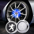Cache Moyeu LED Flottant Peugeot 60mm Kit 4