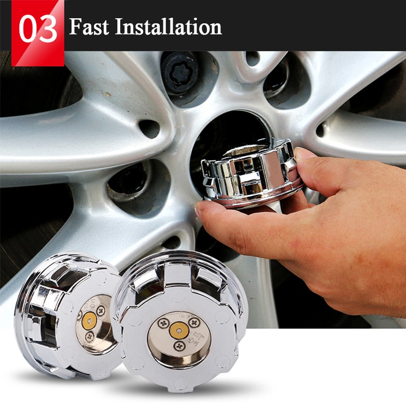 Cache Moyeu LED Flottant Renault 54mm Kit 4 OEM - installé sur véhicule - Becquet Voiture