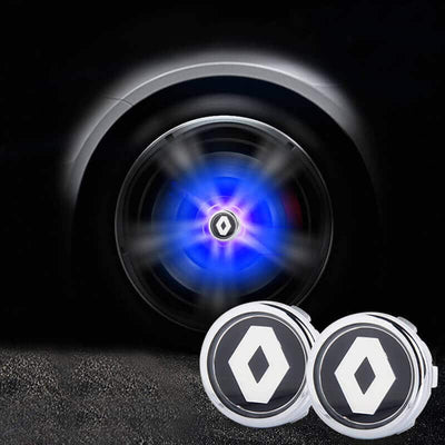 Cache Moyeu LED Flottant Renault 54mm Kit 4 OEM - vue de profil - Becquet Voiture