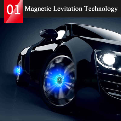 Cache Moyeu LED Mercedes AMG 75mm Flottant Kit 4 Pièces - vue arrière - Becquet Voiture