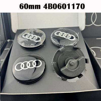 Cache-Moyeux Flottants Audi A3 A4 A6 (Kit 4 Pièces) - détail du montage - Becquet Voiture