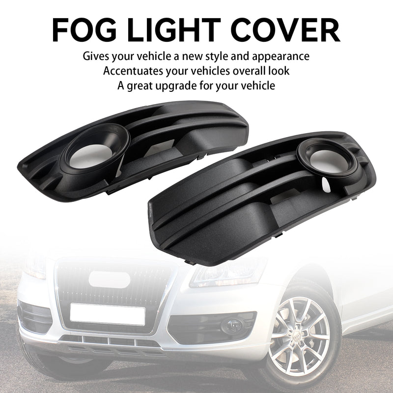 Black Bumper Fog Light Cover for Audi Q5 2009–2012 - fitted on vehicle - Becquet Voiture
