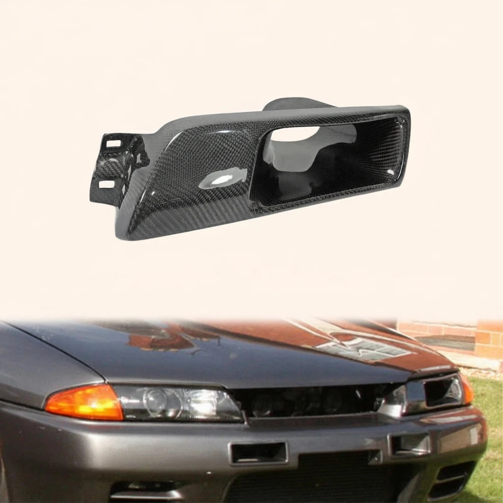 Cache Plafonnier Carbone Nissan Skyline R32 GTR Côté Gauche - vue de face - Becquet Voiture