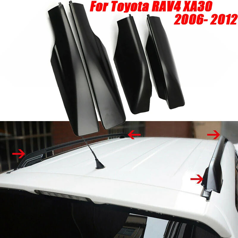 Cache-Rails de Toit Toyota RAV4 XA30 2006-2012 (4 Pièces) - vue de face - Becquet Voiture
