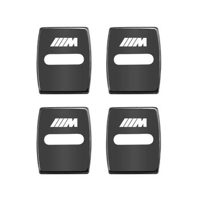 Cache Serrure BMW Logo M Sport Noir - vue de trois-quarts - Becquet Voiture