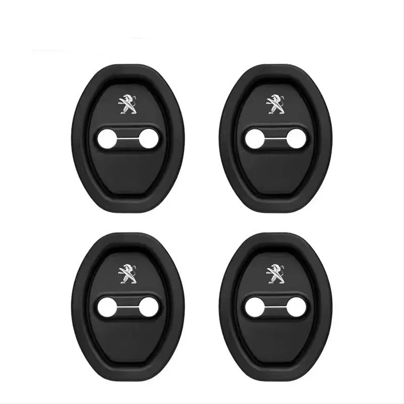 Cache Serrure Peugeot GT Line Noir 4 Pièces - vue de face - Becquet Voiture