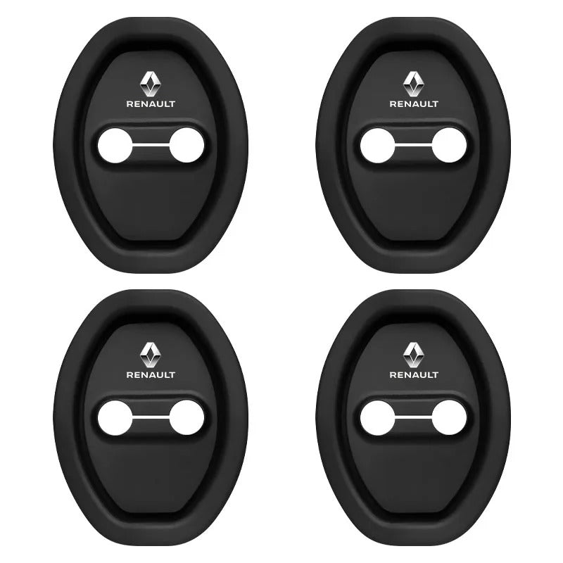 Cache Serrure Renault Alpine Noir Blanc - vue de face - Becquet Voiture