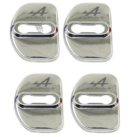 Cache Serrure Renault Alpine Noir Blanc - vue de trois-quarts - Becquet Voiture