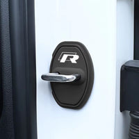Schlossabdeckung VW Golf R GTI Schwarz Set mit 4 Stück - Seitenansicht - Becquet Voiture