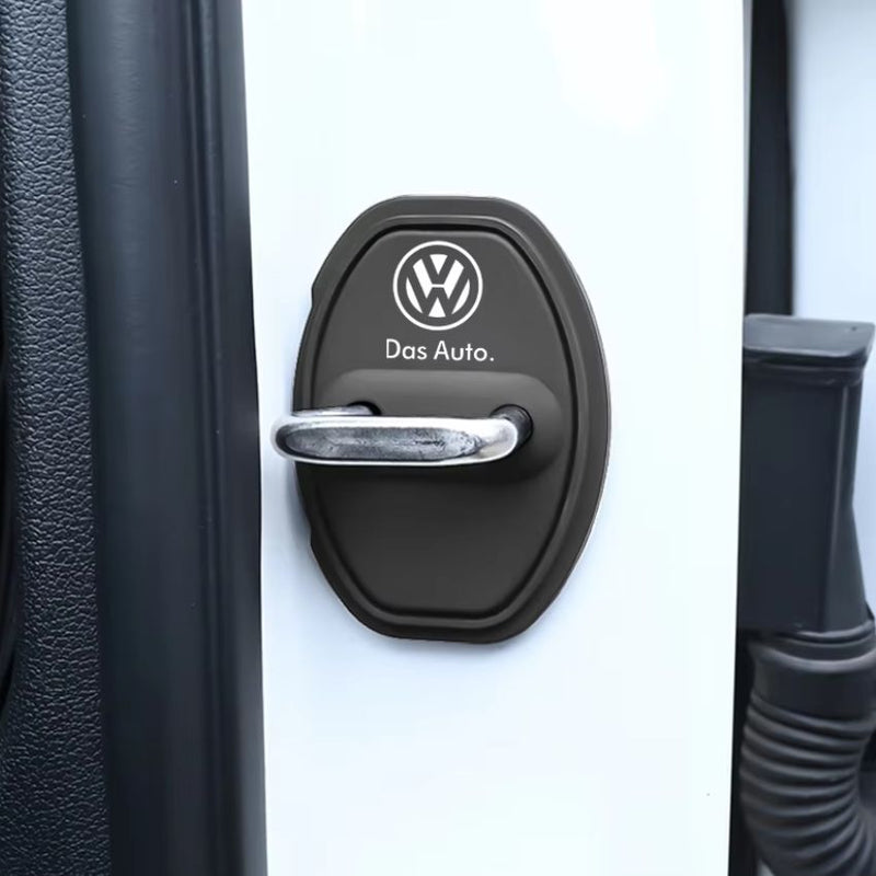 Schlossabdeckung VW Golf R GTI Schwarz Set mit 4 Stück - Dreiviertelansicht - Becquet Voiture