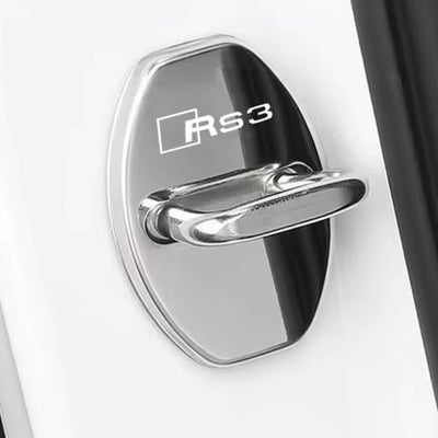 Caches Serrure Audi RS3 S-Line Noir Silver - en situation - Becquet Voiture