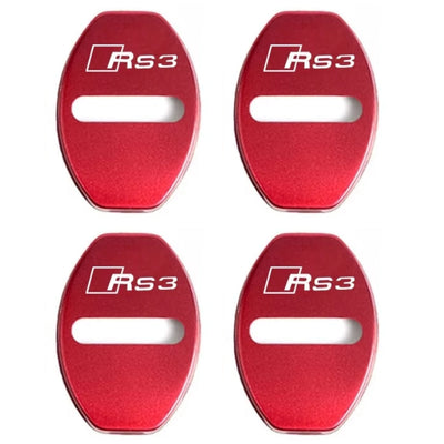 Caches Serrure Audi RS3 S-Line Noir Silver - installé sur véhicule - Becquet Voiture