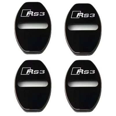 Caches Serrure Audi RS3 S-Line Noir Silver - vue arrière - Becquet Voiture