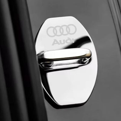 Caches Serrure Audi RS3 S-Line Noir Silver - vue de face 2 - Becquet Voiture
