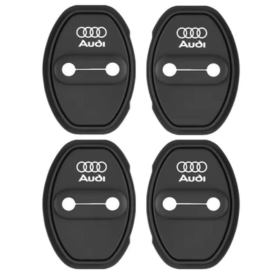 Caches Serrure Audi RS3 S-Line Noir Silver - vue de face - Becquet Voiture