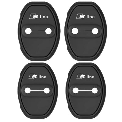 Caches Serrure Audi RS3 S-Line Noir Silver - vue de profil - Becquet Voiture