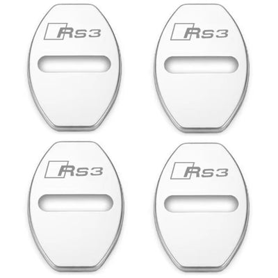 Caches Serrure Audi RS3 S-Line Noir Silver - vue de trois-quarts - Becquet Voiture