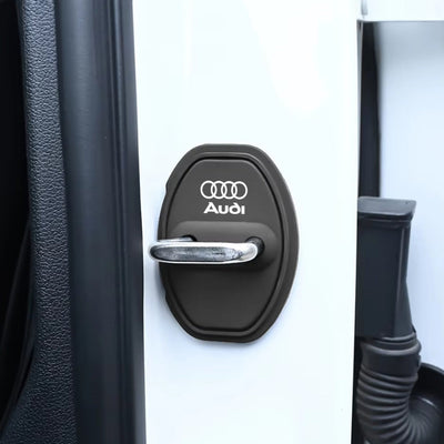 Caches Serrure Audi RS3 S-Line Noir Silver - vue rapprochée - Becquet Voiture